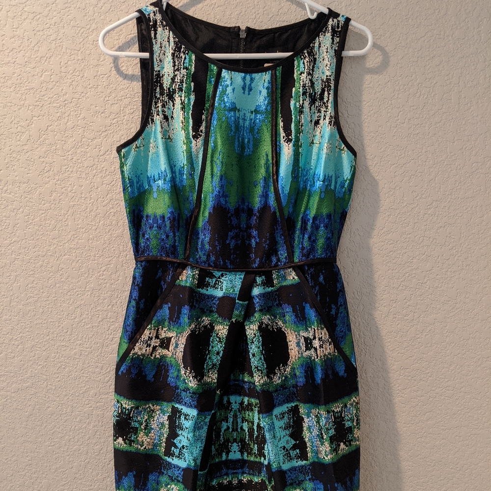 Like New Abstract Print Dress (w/ Pockets!)
